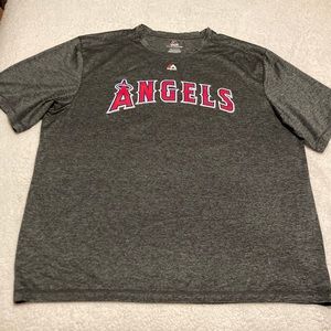 Majestic Los Angeles Angels Mike Trout Cool Base gray shirt Size XXL